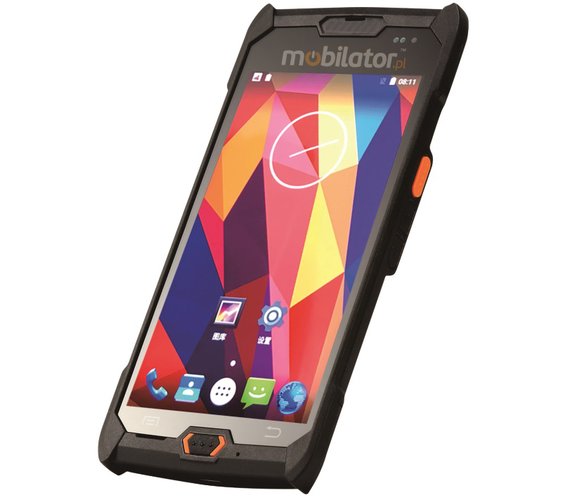 Waterproof industrial smartphone with a 2D barcode scanner with Android and 4G LTE